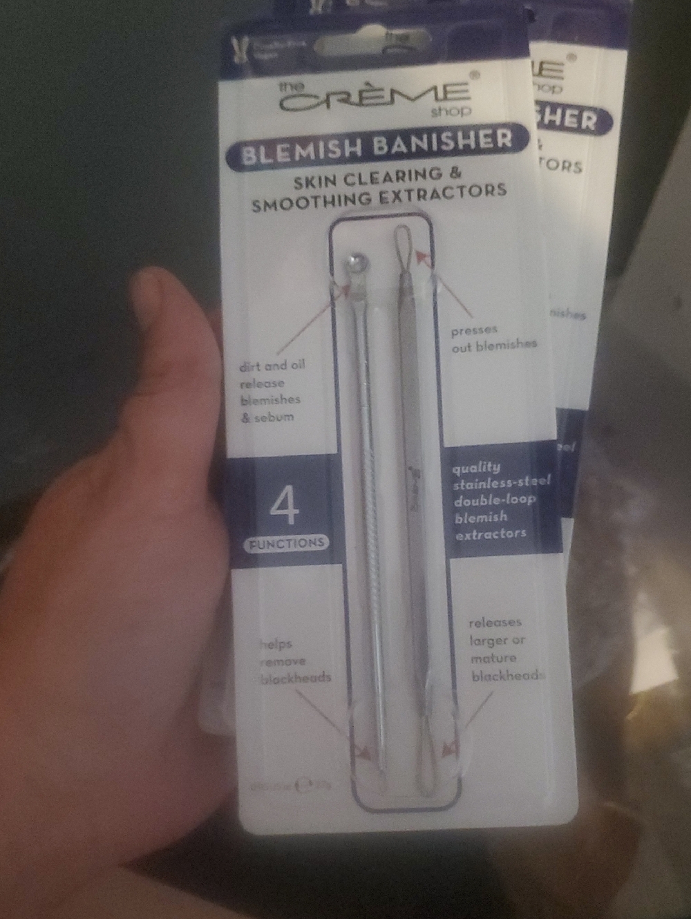 The Crème Shop Blemish Banisher Stainless Steel Extractor Set - Silver